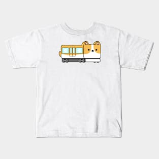 Corgi Train Kids T-Shirt